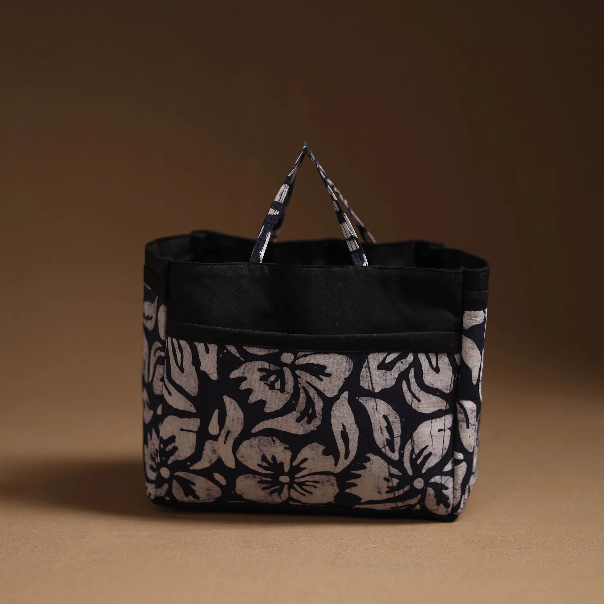 Blue - Handcrafted Cotton Cosmetic/Toiletry Bag 12