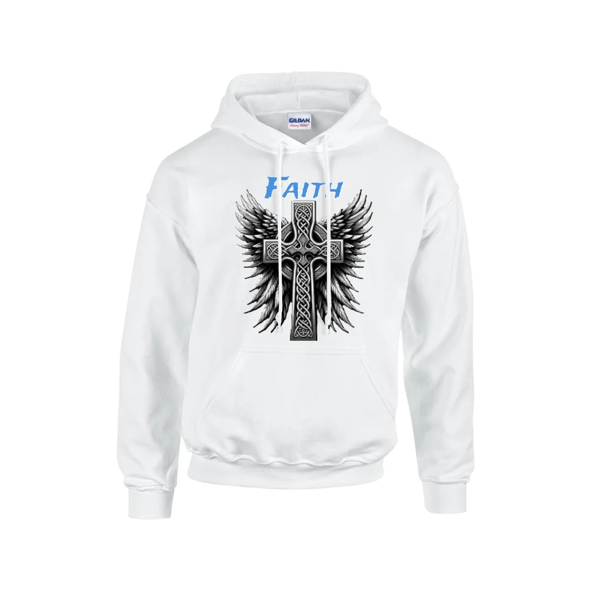 FAITH CROSS WITH WINGS GOTH STYLE Hoodie - FAITH HOODIE