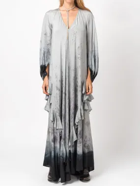 Hand-Dyed silk maxi dress