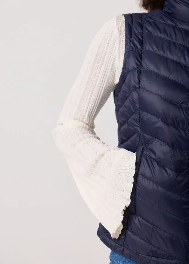 Navy Duck Down Puffer Vest