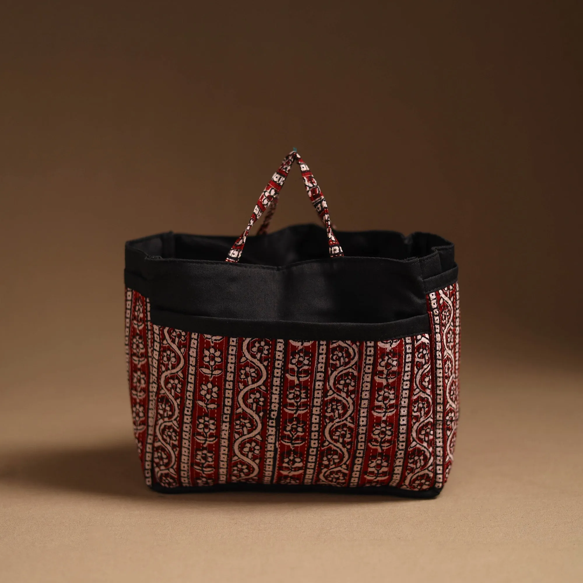 Red - Handcrafted Cotton Cosmetic/Toiletry Bag 22