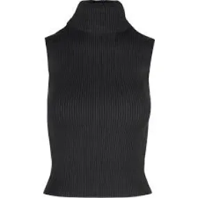 Rock Turtleneck Sleeveless Knit Top