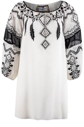 Vintage Collection Black & White Embroidered Tunic